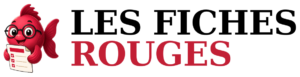 Logo du site avec un poisson rouge à gauche et le texte LES FICHES ROUGES à droite