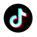 Icone tiktok note de musique blanche sur fond noir