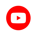Icone youtube en blanc sur fond rouge