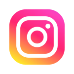 Icone instagram appareil photo aux couleurs du coucher de soleil